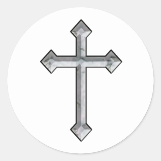 Crucifix-Sticker Runder Aufkleber (Vorderseite)