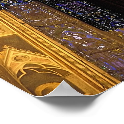 Crucifix über dem Hochaltar im Santa Poster (Ecke)