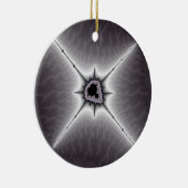 Crucifix Weihnachts-Fraktal Keramikornament (Rechts)