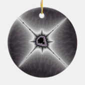 Crucifix Weihnachts-Fraktal Keramikornament (Hinten)