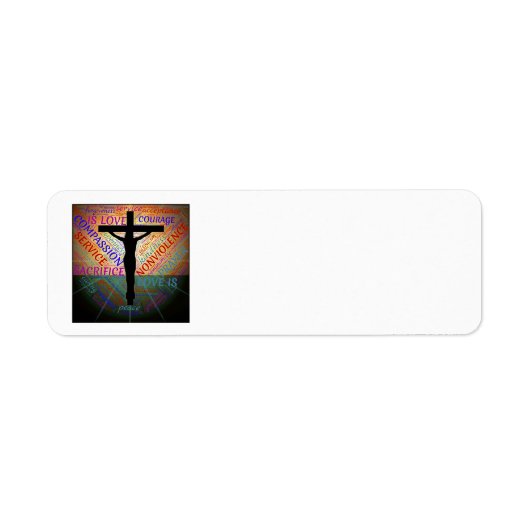 Crucifix / Wordadresse Labels (Vorne)