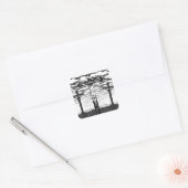 Crucifixation Illustration Quadratischer Aufkleber (Umschlag)