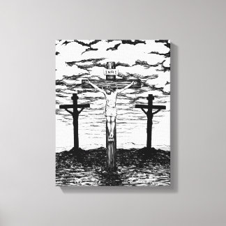 Crucifixation Illustration von Amanda Diehl Leinwanddruck