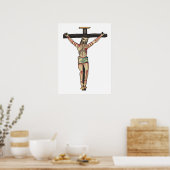Crucifixe Jesus Christus Cross Wasserfarbe Kunst Poster (Küche)