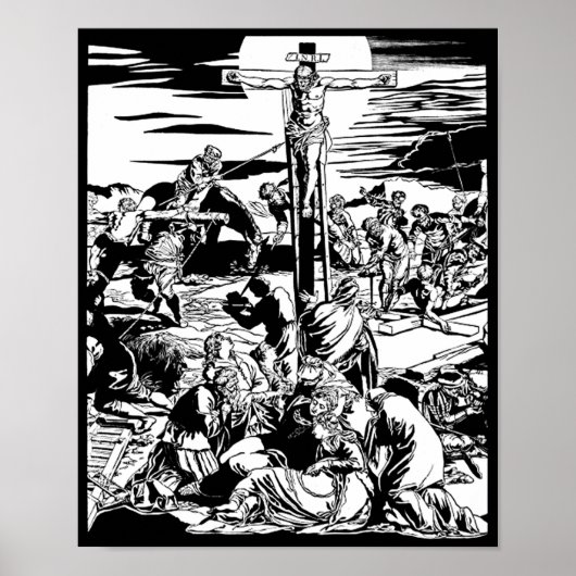 Crucifixe von Jesus Christus Vintage Kunstdrucke! Poster (Vorne)