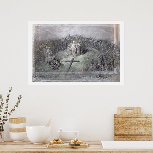 Crucifixe (w/c und gouache auf Papier) Poster (Küche)