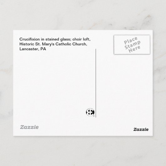 Crucifixierung (festes Glas) Postkarte (Rückseite)