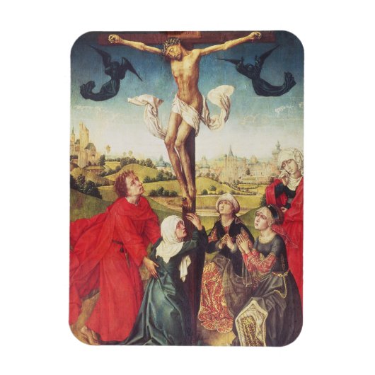 Crucifixion, c.1510 (Öl auf Tafel) Magnet (Vertikal)