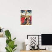 Crucifixion, c.1510 (Öl auf Tafel) Poster (Heimbüro)