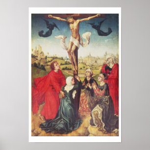 Crucifixion, c.1510 (Öl auf Tafel) Poster