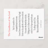 Crucifixion des Herrn Postkarte (Rückseite)