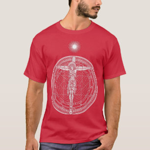 CRUCIFIXION Hypercube Cosmic Christ Crucifi Mandal T-Shirt
