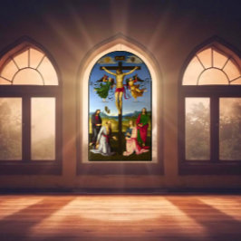 Crucifixion of Jesus Raphael Circa 1500 Fensteraufkleber