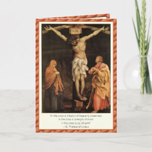 Crucifixion Quote - St. Therese & Francis de Sales Karte
