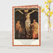 Crucifixion Quote - St. Therese & Francis de Sales Karte (Gelbe Blume)