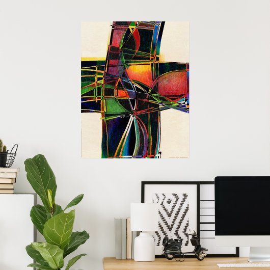 "Cruciform 16" Print Poster (Heimbüro)