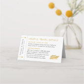 Crucket Boarding Pass Place Escortkarte Platzkarte (Rückseite)