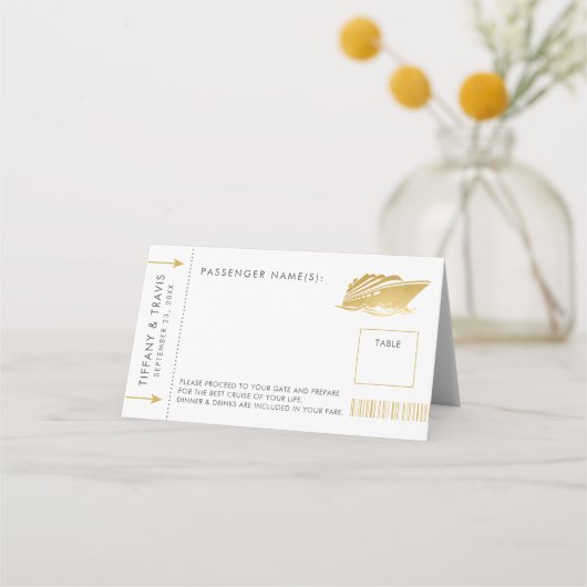 Crucket Boarding Pass Place Escortkarte Platzkarte (Vorderseite)