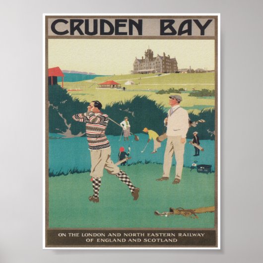 Cruden Bay Scotland Golf Vintage Poster (Vorne)