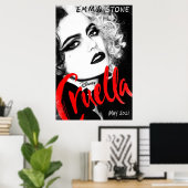 Cruella 2021 Emma Stone Vertikal Poster (Heimbüro)