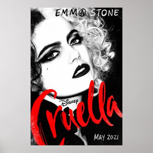 Cruella 2021 Emma Stone Vertikal Poster (Vorne)