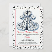 Cruella-Inspired Dalmatian Party – Birthday Einladung (Vorderseite)