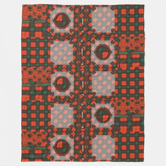 Cruickshank Clan karierter schottischer Kilt Fleecedecke (Vorderseite)