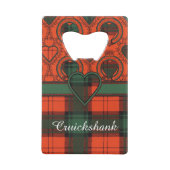 Cruickshank Clan karierter schottischer Kilt Geldbeutel Flaschenöffner (Rückseite)