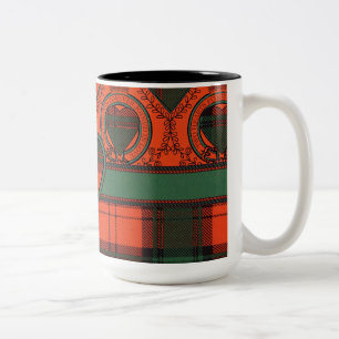 Cruickshank Clan karierter schottischer Kilt Zweifarbige Tasse