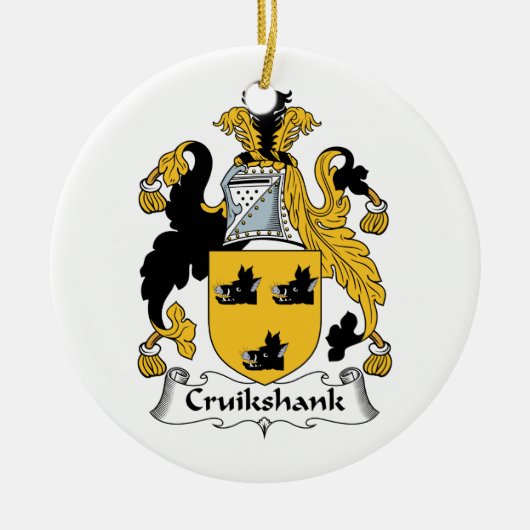 Cruikshank Familienwappen Keramikornament (Vorne)