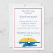 Cruise Birthday Invite - Sunset Design Einladung (Rückseite)