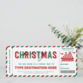 Cruise Boarding Pass Weihnachtskarten Gutschein (Stehend Vorderseite)