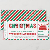 Cruise Boarding Pass Weihnachtskarten Gutschein (Vorne/Hinten)