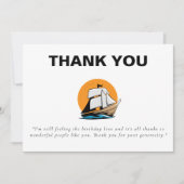 CRUISE Bootsfahrt Geburtstagsparty Dankeskarte (Vorderseite)