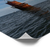 Cruise by Thimble Shoal Lighthouse Poster (Ecke)