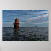 Cruise by Thimble Shoal Lighthouse Poster (Vorne)