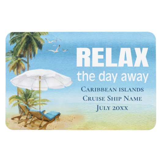 Cruise Caribbean Cabin Stateroom Door Marker Magnet (Horizontal)