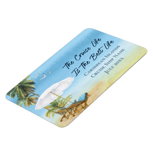 Cruise Caribbean Island Cabin Door Marker Magnet (Linke Seite)