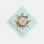 Cruise Christmas Nautical Serviette (Ecke)