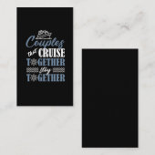  Cruise Couple Cruise Ship Partner Husband Ehefrau Visitenkarte (Vorne/Hinten)