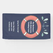 Cruise Deco des Nautical Anniversary Stateroom Doo Banner (Horizontal)