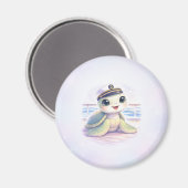 Cruise Door Magnet - Kawaii Turtle Nautical Design (Vorderseite/Rückseite)