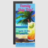 Cruise Door Room Tropical Thema Magnetische Einlad Magneteinladung (Vorne/Hinten)