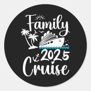 Cruise Family 2025 Squad Vacation Matching Family Runder Aufkleber