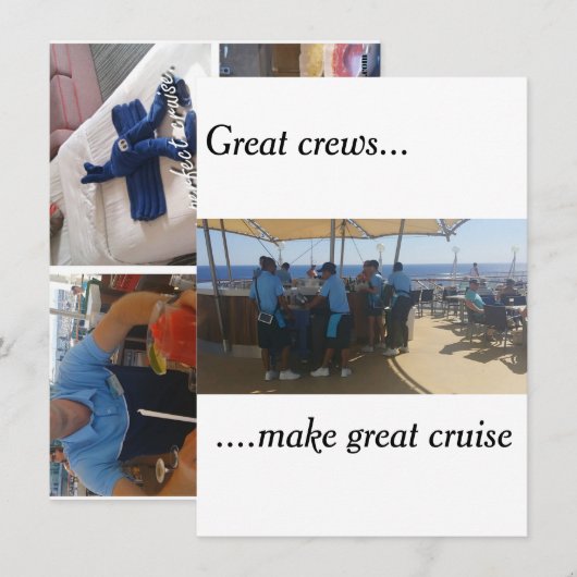 Cruise Grußkarte - Danke (Vorne/Hinten)