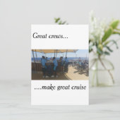Cruise Grußkarte - Danke (Stehend Vorderseite)