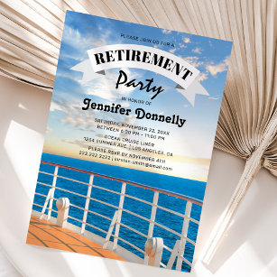 Cruise in Renten-Party Einladung