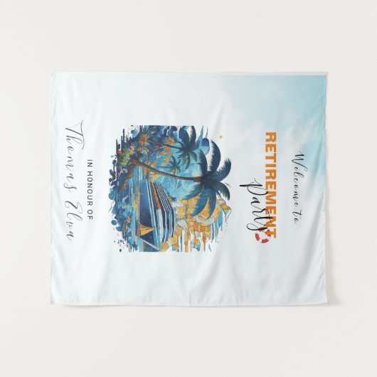 Cruise in Retirement Party, Back Drop Wandteppich (Vorderseite (Horizontal))