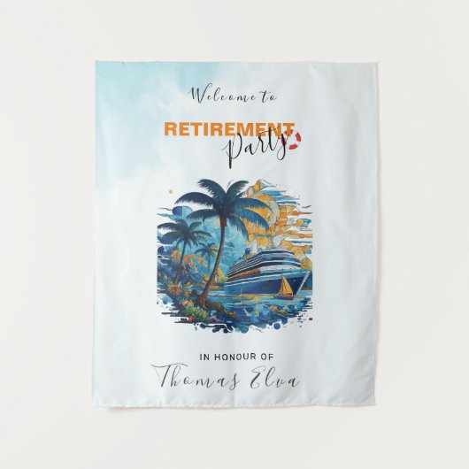 Cruise in Retirement Party, Back Drop Wandteppich (Vorderseite)