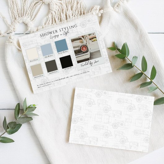 Cruise in Style Baby Shower Color Palette Card Einladung